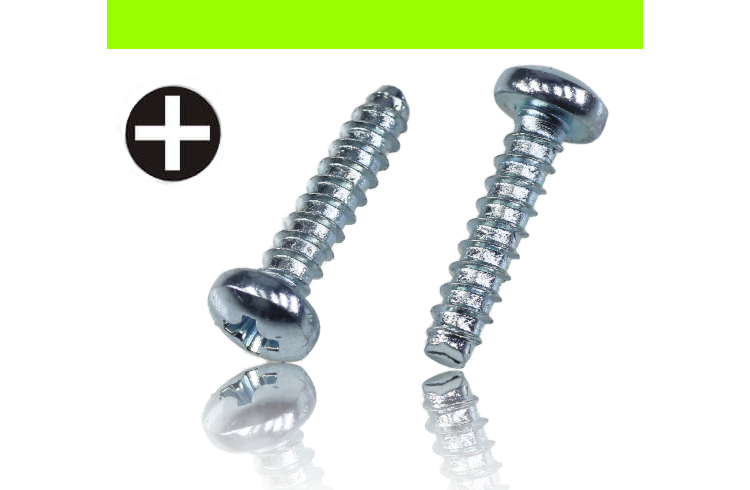 Blechschrauben DIN 7981 galvanisch verzinkt, Gewinde Ø 2,9mm