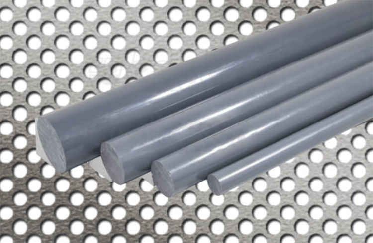 PVC-U Rundstangen grau 120 mm