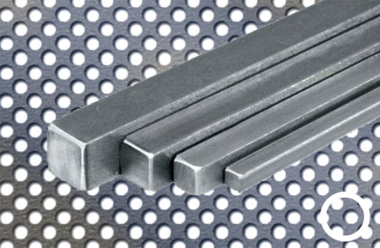 Silberstahl Vierkantstangen 1.2210 Länge 500 mm