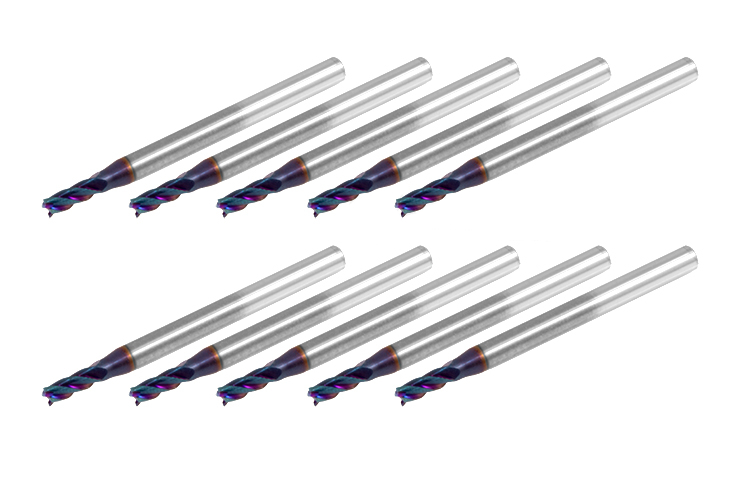 10 Schaftfräser VHM 65 HRC Nano