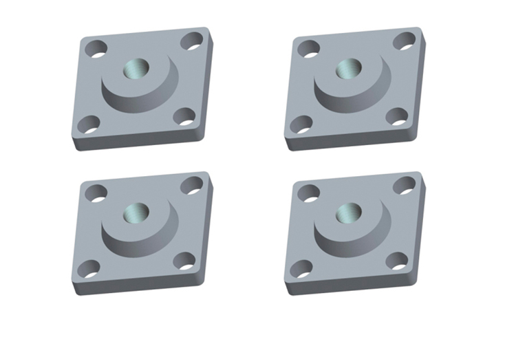 4 Fussplatten Transportplatten 40X40