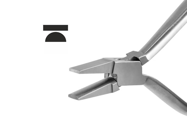 Schienenzange halbrund / flach