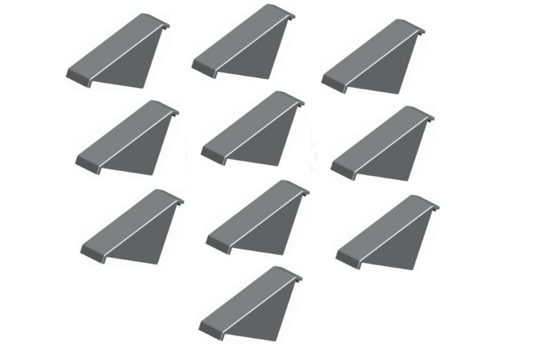 10 Abdeckkappen für Eckwinkel 28 mm