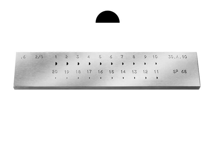 Zieheisen halbrund 50%