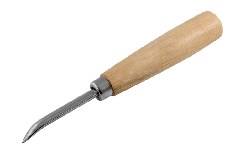 Polierstahl mit Griff gebogen