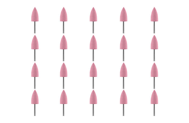 20 Gummipolierer rosa 10 x 19 mm