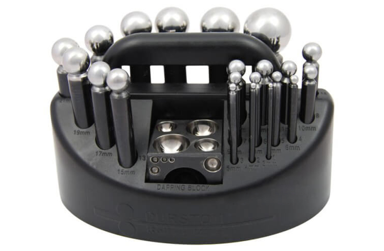 DURSTON Kugelpunzensatz 21 Punzen mit Würfelanke 3 - 36 mm