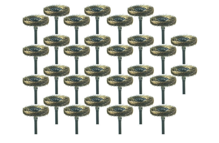 30 Radbürsten Messing