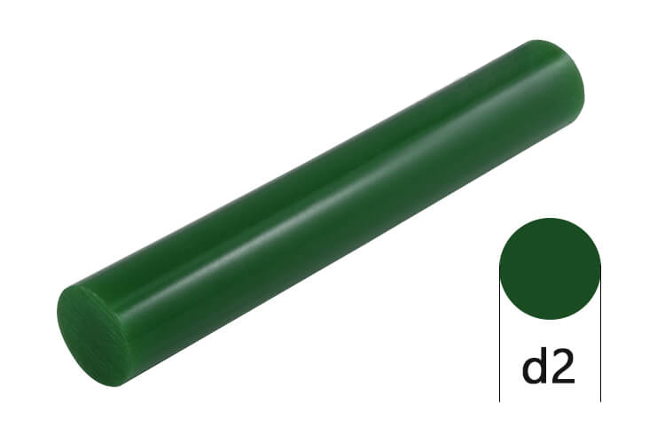 Feilwachs grün rund, massiv 26 mm