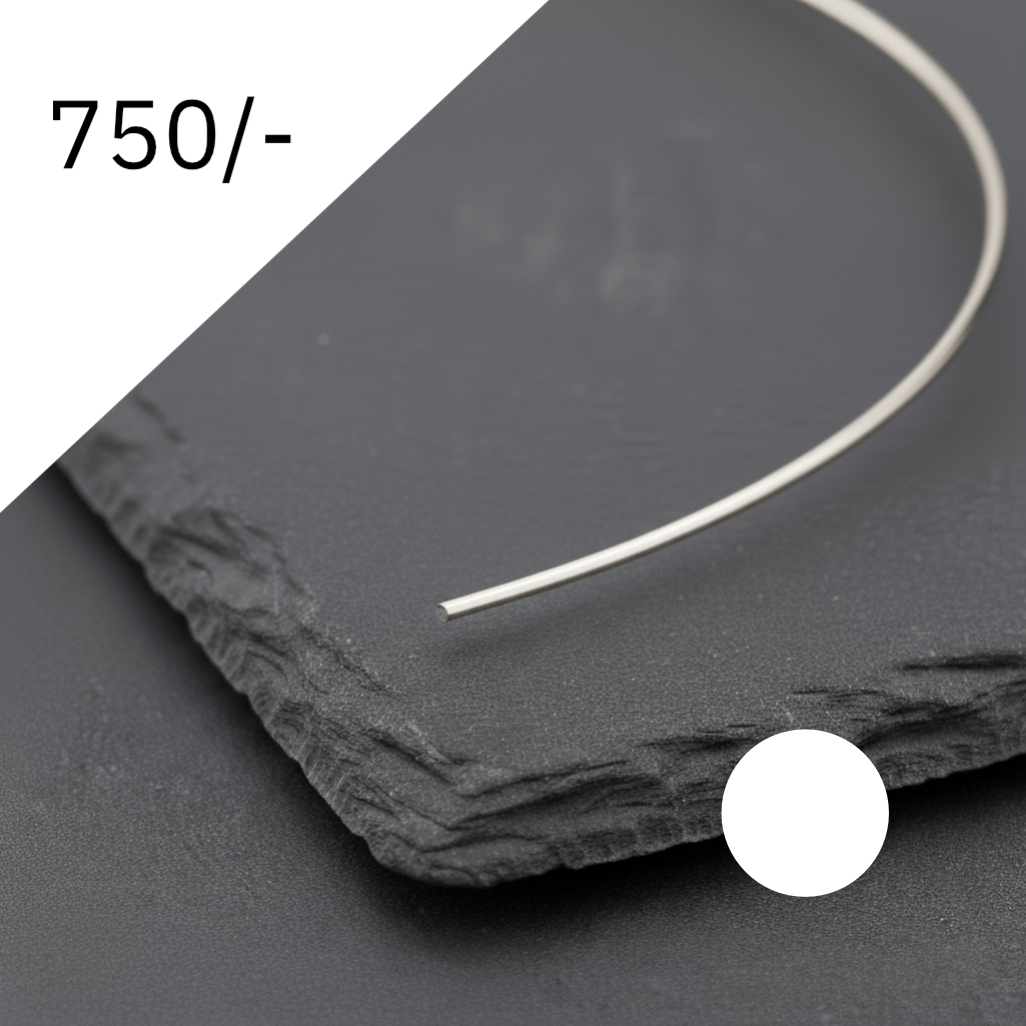 Golddraht rund Weissgold 750/-