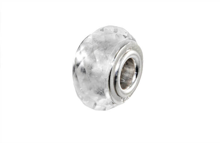 Edelstein Beads Bergkristall/facettiert