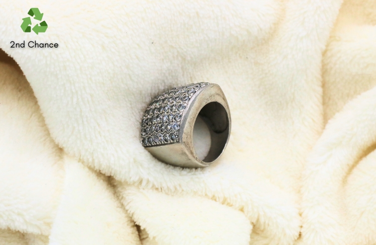2nd Chance Nr. 15 Ring 925/- Silber Ring Gr.55 mit Steinen