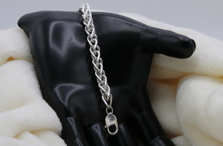 Armband Zopfkettenmuster 19cm