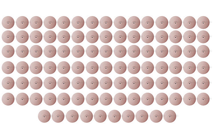 100 Silikonpolierer Linse rosa