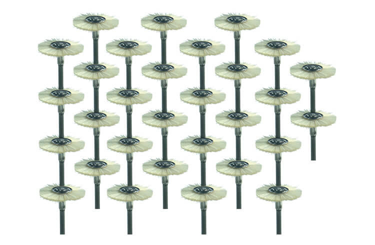 30 Radbürsten Borste weiss