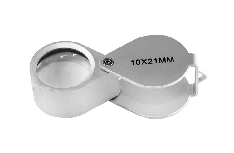 Einschlaglupe 10x/21mm silber
