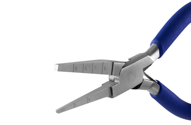 Drahtbiegezange Ösenbiegezange vierkant Skala