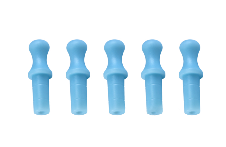 5 Mundstücke 8 mm blau