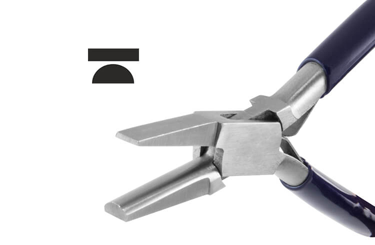 Schienenzange halbrund / flach