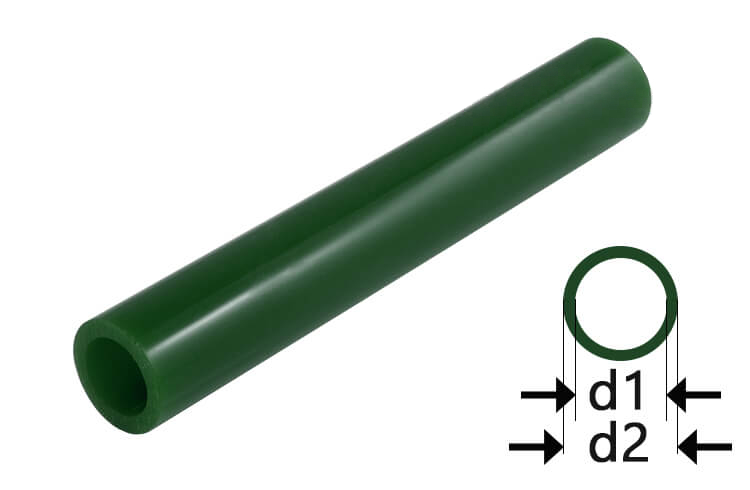 Feilwachs grün rund, hohl 22 mm
