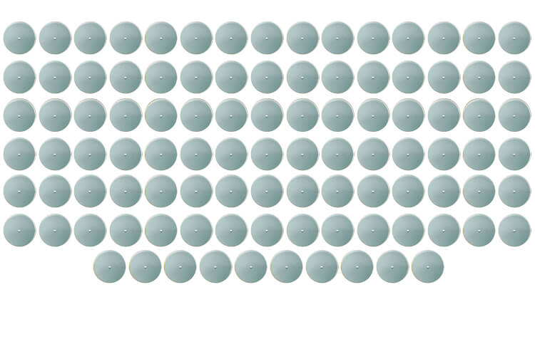 100 Polierer Rad für Platin und Titan