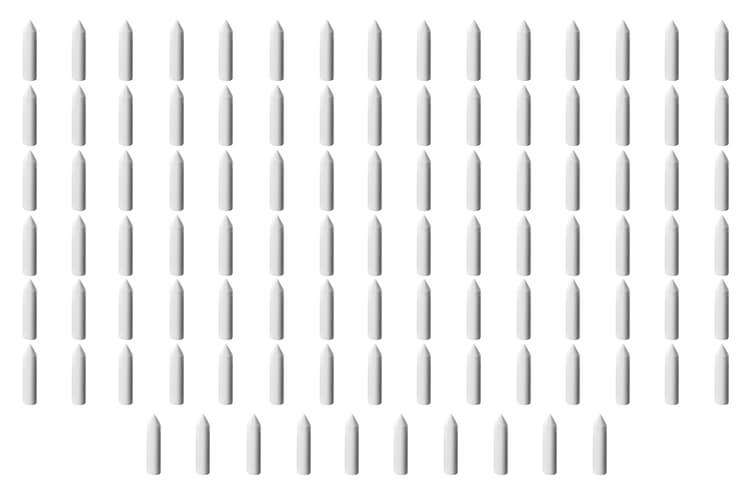 100 Silikonpolierer Spitze weiss