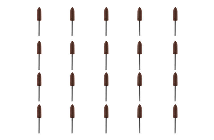 20 Gummipolierer braun 5 x 16 mm