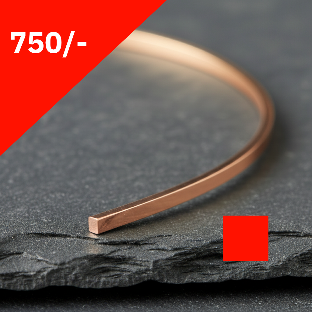 Golddraht vierkant Rotgold 750/-