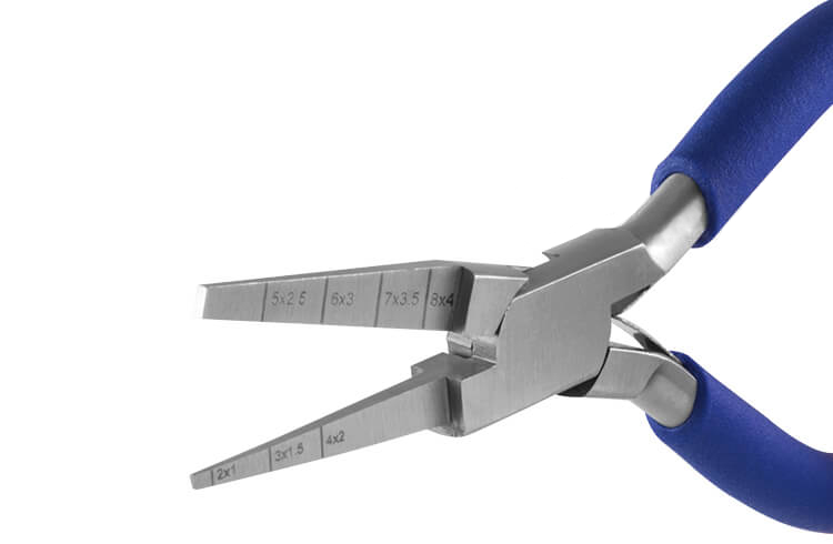 Drahtbiegezange Ösenbiegezange rechteck Skala