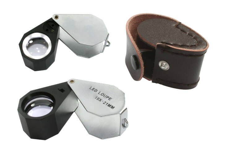 Einschlaglupe 10x/21mm LED