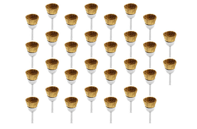 30 Kelchbürsten Messing