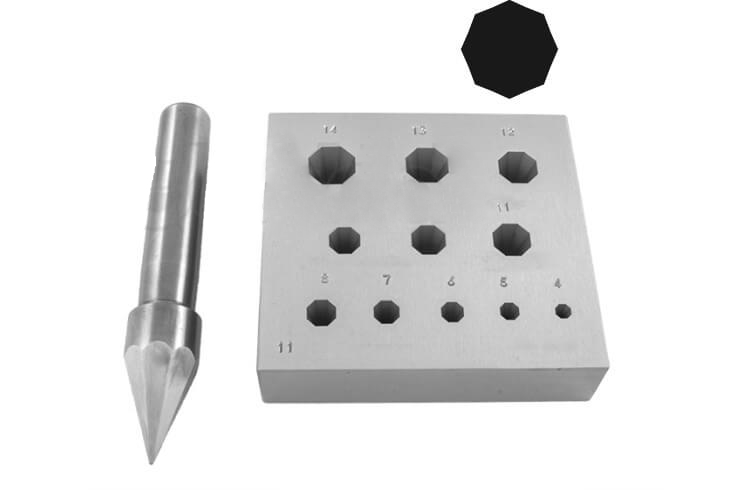 Stauchmatrize, achteck