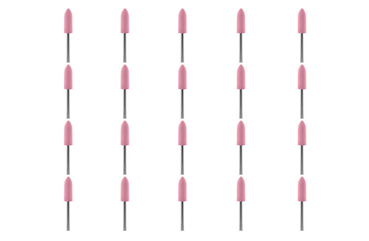 20 Gummipolierer rosa 5 x 16 mm