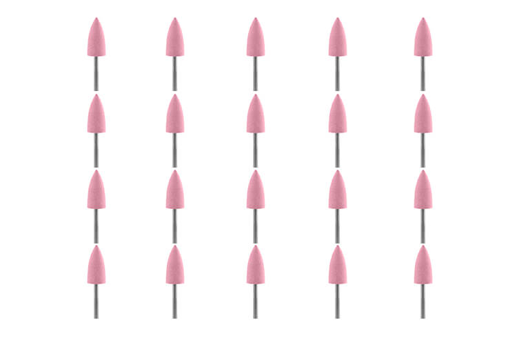 20 Gummipolierer rosa 8 x 18 mm