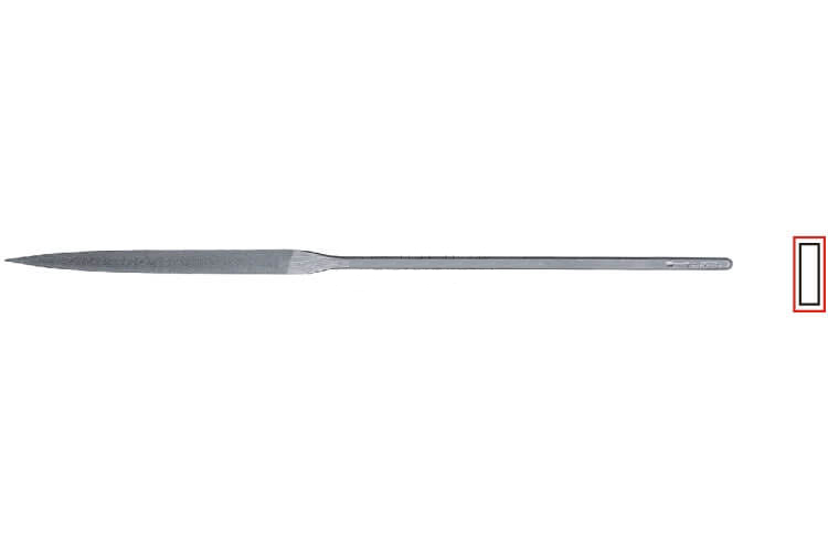 Hemmungsfeile / Echappementfeile, flachspitz