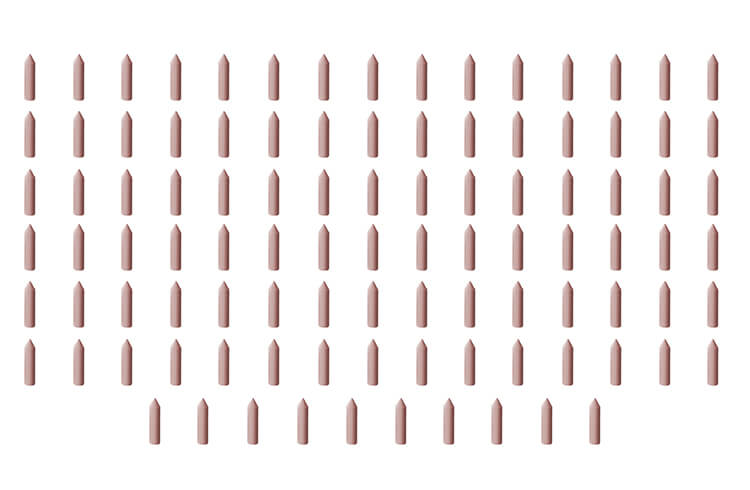 100 Silikonpolierer Spitze rosa