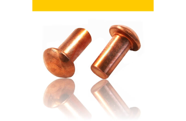 Halbrundnieten DIN 660 Kupfer Ø 3 mm