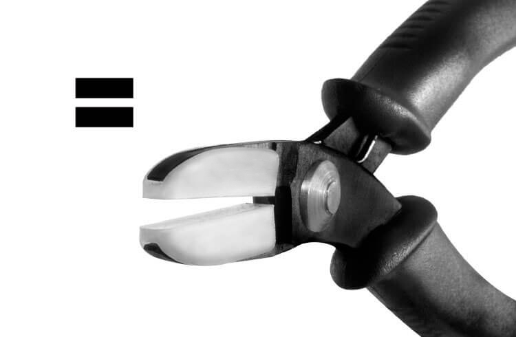 Dark-Line Flachzange Kunstoffbacken