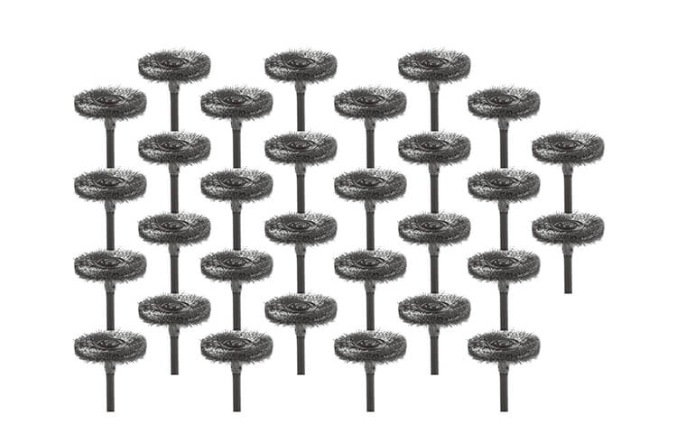 30 Radbürsten Stahldraht 0,12 mm