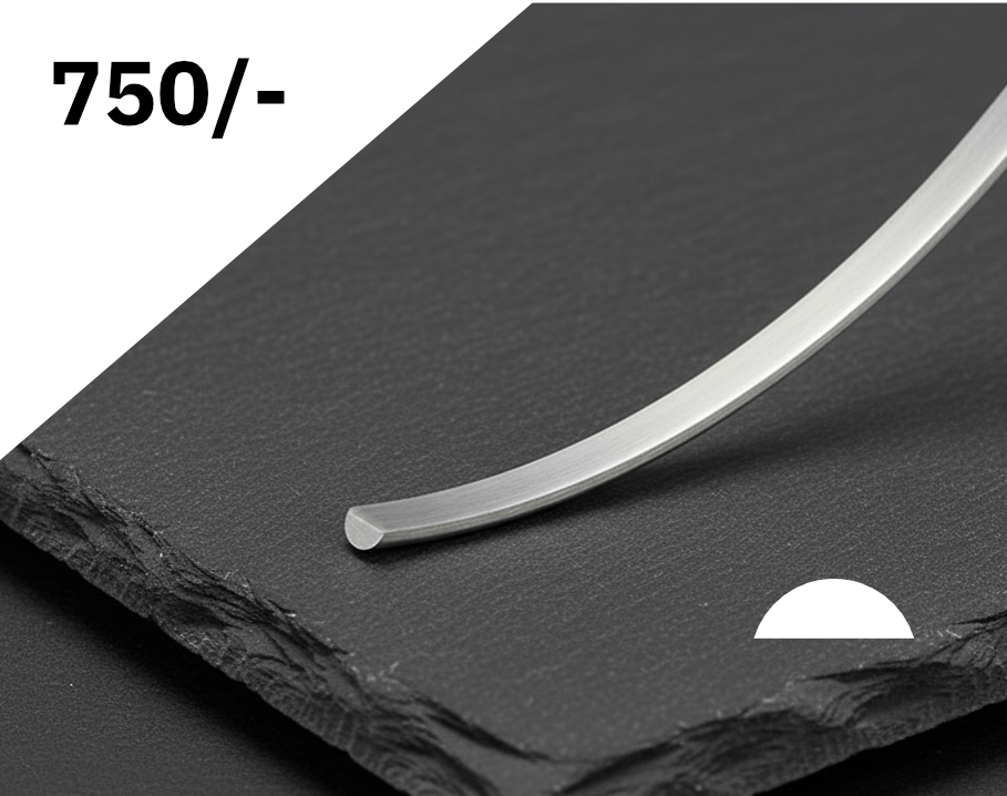 Golddraht halbrund 40% Weissgold 750/-