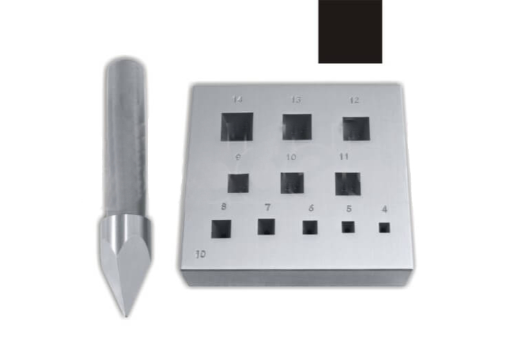 Stauchmatrize, vierkant