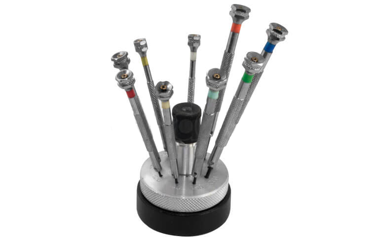 Schraubendrehersatz mit Drehsockel