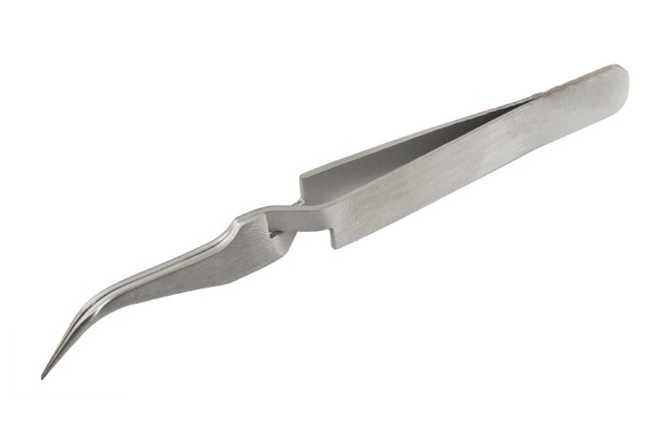 Kreuzpinzette gebogen 7