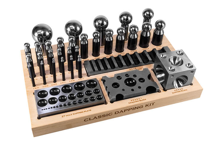 Punzensatz mit Würfelanke Scharnieranke und Flachanke 33-teilig