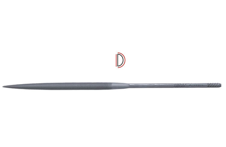 Nadelfeile, halbrund