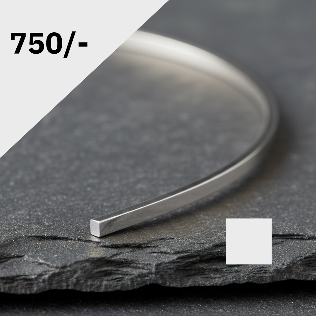 Golddraht vierkant Weissgold 750/-