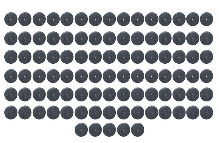 100 Universalpolierer Rad anthrazit