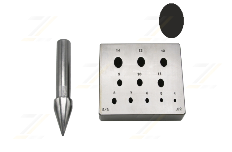 Stauchmatrize, hoch oval