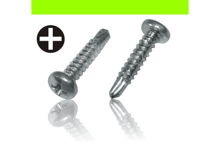 Bohrschrauben DIN 7504 galvanisch verzinkt, Gewinde Ø 3,9 mm