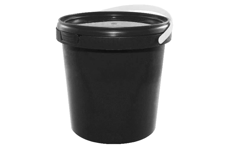 5 Kunststoffeimer schwarz